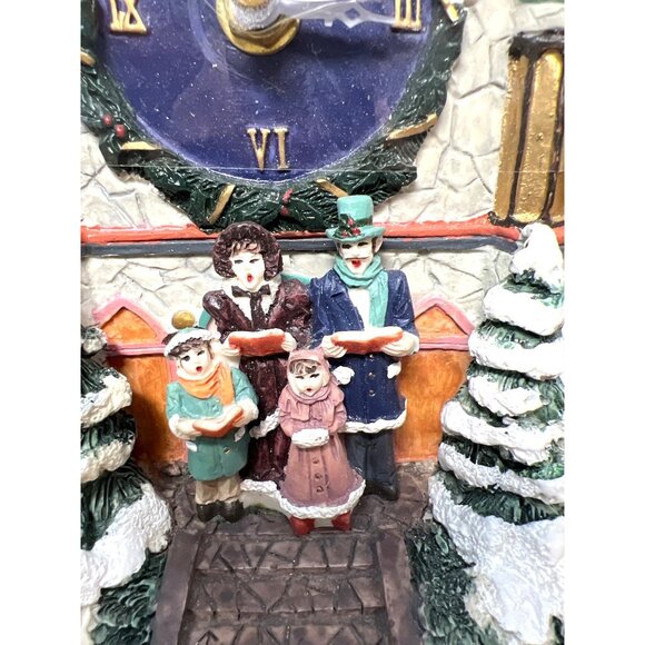 Vintage Christmas Carolers Clock With Roman Numerals - Picture 4 of 8